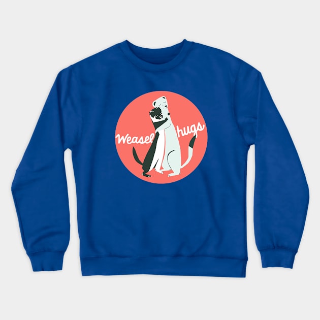 weasel hugs logo 2019 Crewneck Sweatshirt by belettelepink